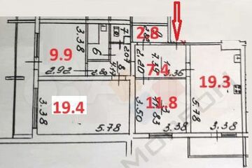 3-к квартира, 79 м², 11/16 эт.