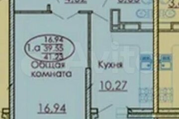 1-к квартира, 39 м², 21/23 эт.