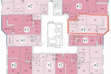 2-к квартира, 60 м², 10/25 эт.