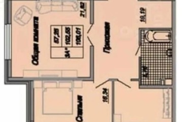 3-к квартира, 100 м², 3/19 эт.