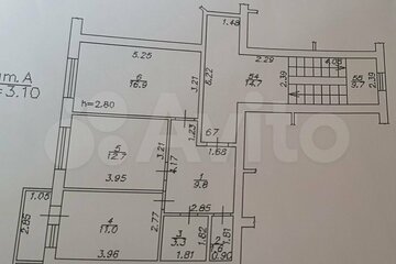 2-к квартира, 58 м², 3/6 эт.
