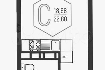 Студия, 22,8 м², 5/16 эт.