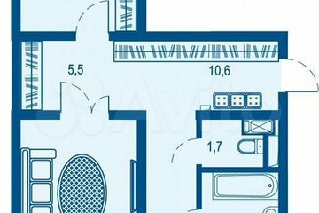 2-к квартира, 68 м², 11/23 эт.