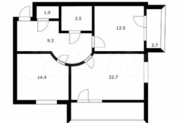 2-к квартира, 67 м², 6/16 эт.