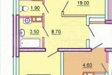 2-к квартира, 58,5 м², 16/16 эт.