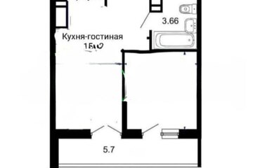 1-к квартира, 36 м², 9/24 эт.